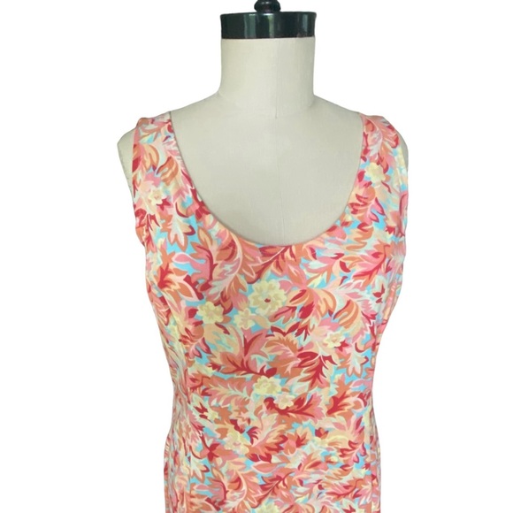 TIKAL TRADING COMPANY Women’s colorful sleeveless maxi sun dress size L - Picture 2 of 5